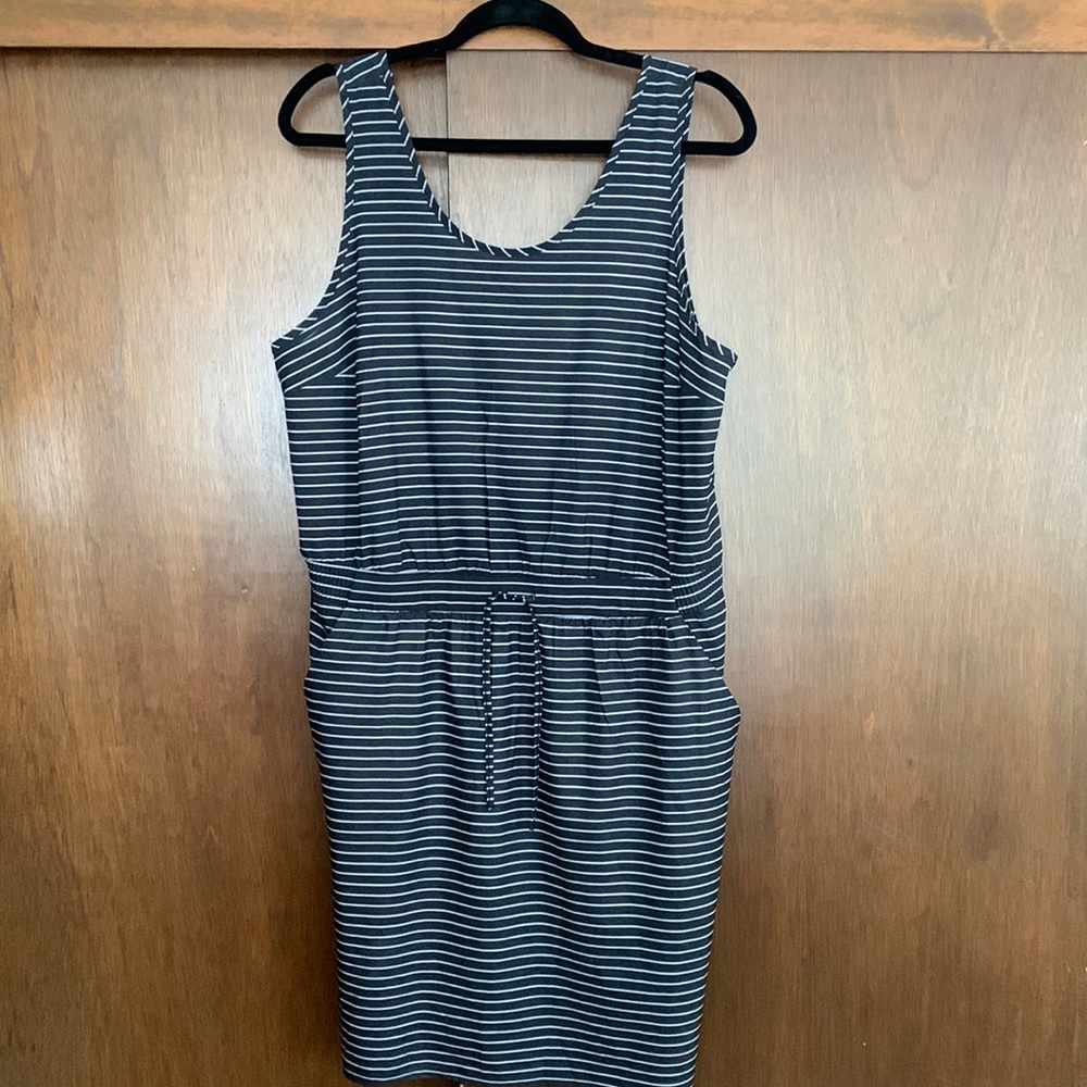 All in Motion Black & White Striped Dress